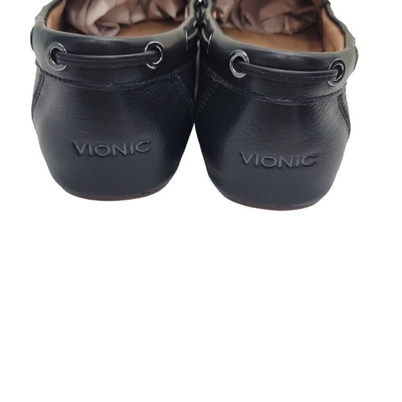 Vionic Women's Honor Virginia Black Leather Loafers, Boat Shoes Size 8 - Picture 5 of 11